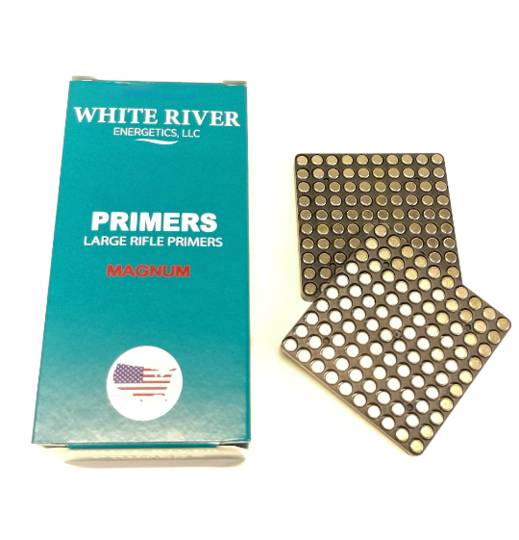 White River Energetics Large Rifle Magnum Primers x1000- Limited quantities Available